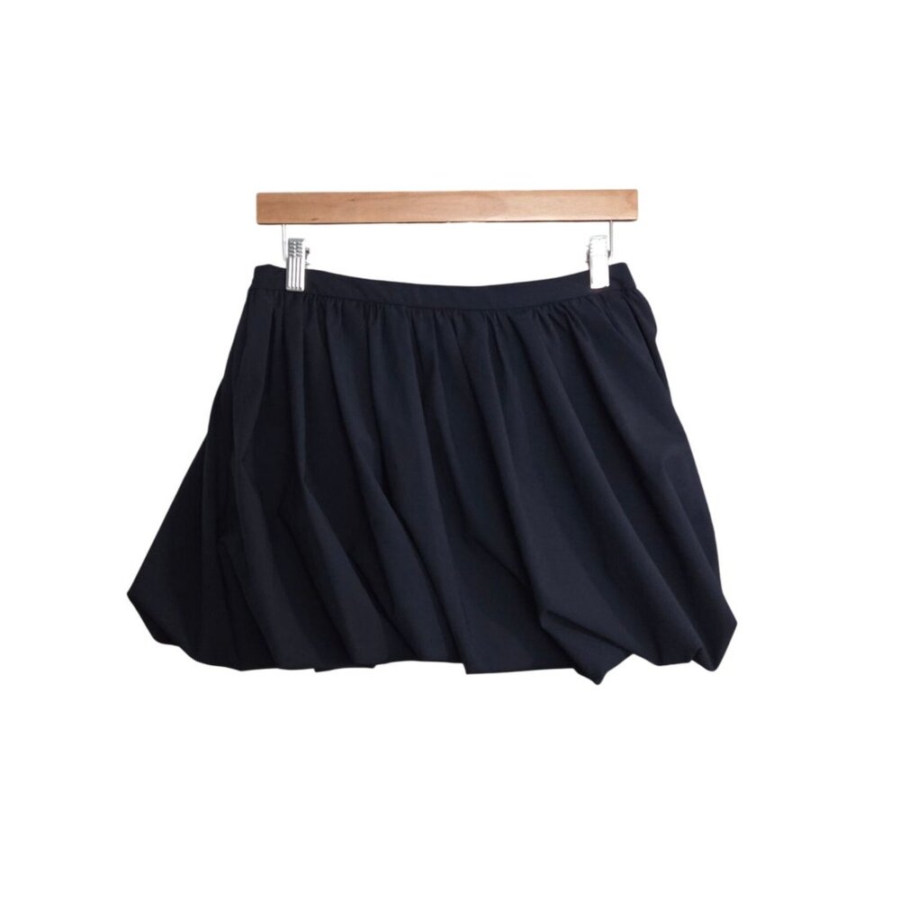 Zara Mini Navy Blue Balloon Skirt Women's Size S Academia Preppy
